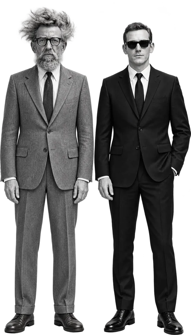Elias y Pardo de pie